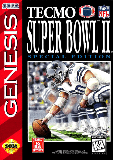 Tecmo Super Bowl II: Special Edition box art for Sega Mega Drive